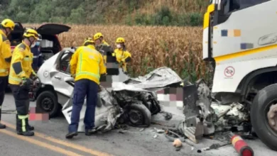 Batida entre automóvel e carreta deixa quatro mortos na BR-470