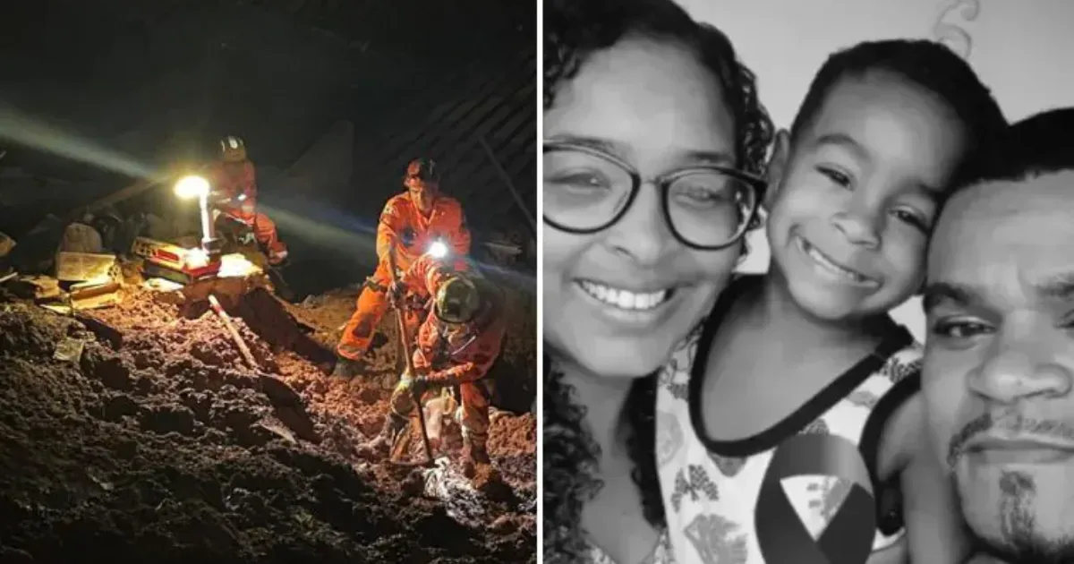 Casal e criança de 7 anos são vítimas fatais de desabamento em Minas Gerais