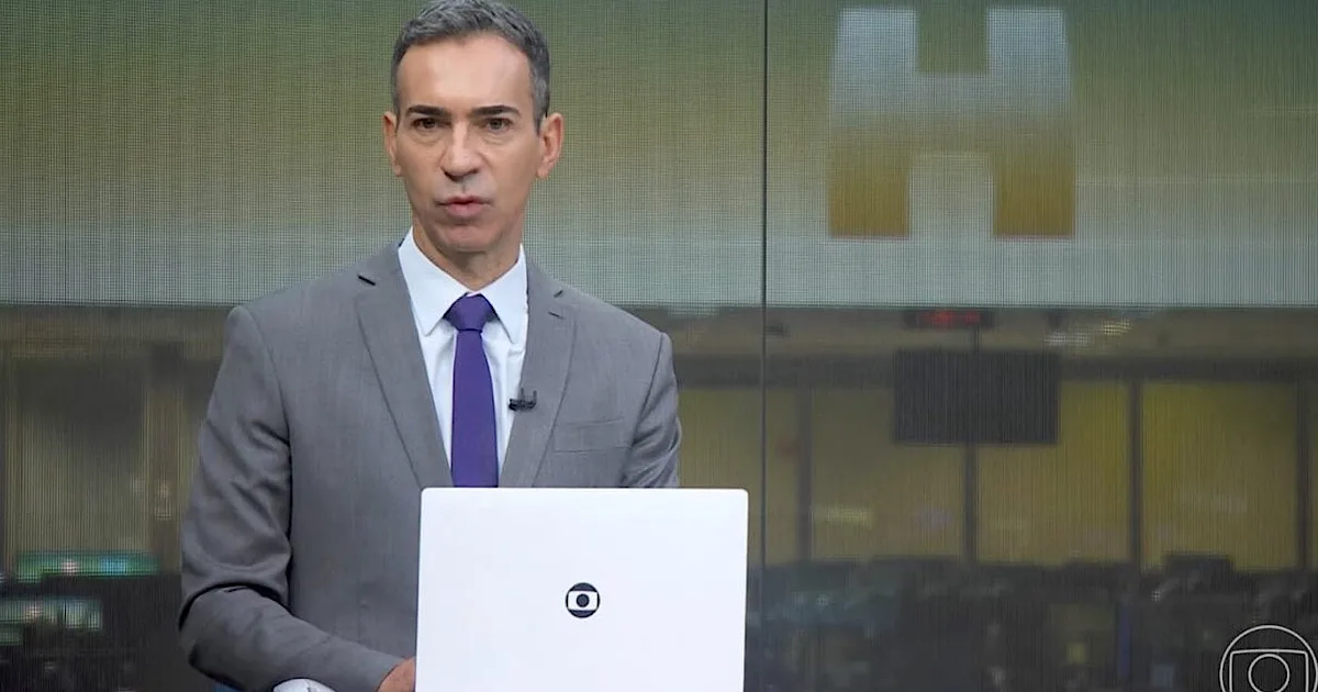 César Tralli surge em Plantão da Globo e comunica morte