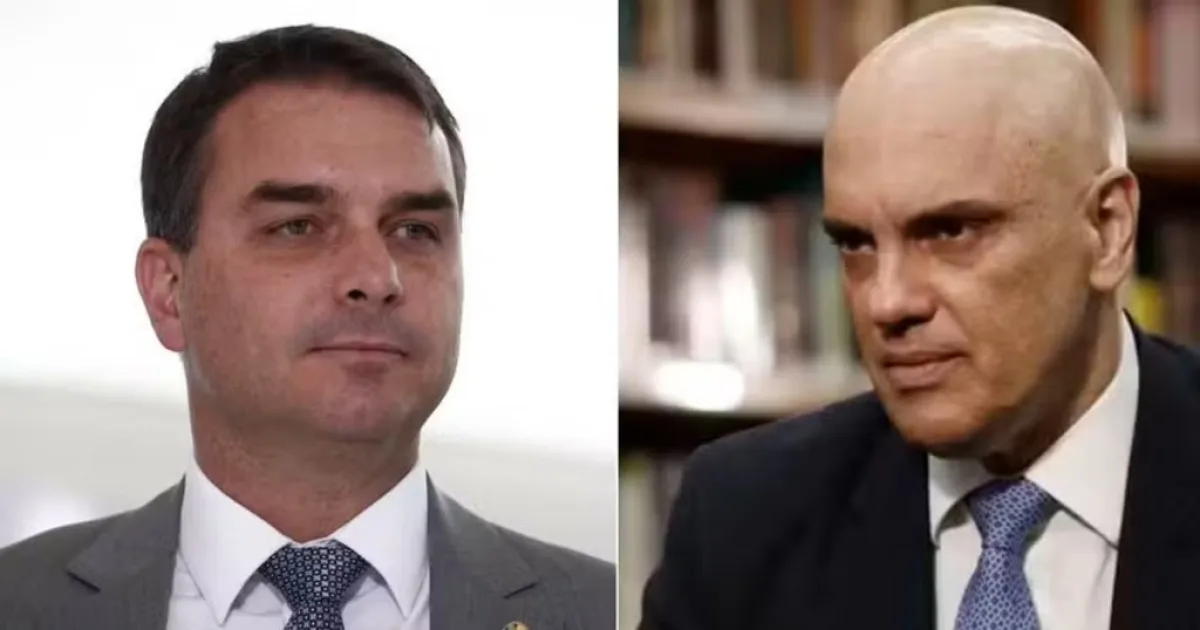 Flávio Bolsonaro vai a Moraes e revela motivo ligado ao pai