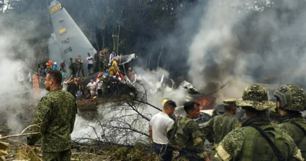 Tragédia na Colômbia: queda de avião militar já soma 66 mortos